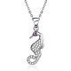 Hippocampus Pendant in Sterling Silver with Cubic Zirconia