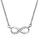 Infinity Pendant in Sterling Silver with Cubic Zirconia