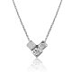 Triangular Triple Cubics Pendant in Sterling Silver with Cubic Zirconia