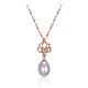 Rose gold pearl pendant Nature inspired on a pristine white background of small image