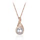 Tear drop pendant Elegant pearl on a pristine white background
