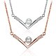 Geometric pearl pendant Architectural jewelry on a pristine white background of small image