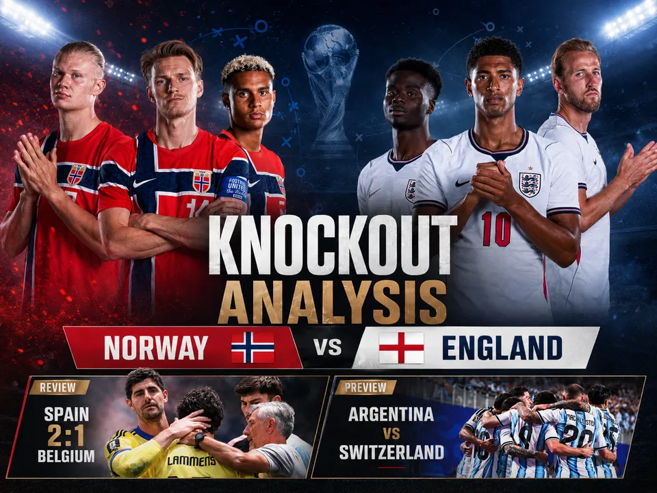World Cup Knockout Analysis: Spain Survive Belgium as England, Norway, Argentina and Switzerland are Remains Suspenseful Questions Soccer article thumbnail