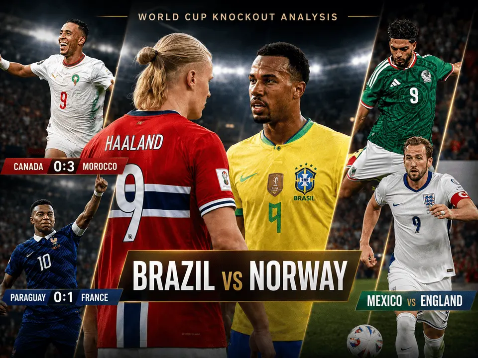 World Cup Knockout Analysis: Brazil vs Norway, England vs Mexico and the Tests Facing Environmental Factor Soccer article thumbnail