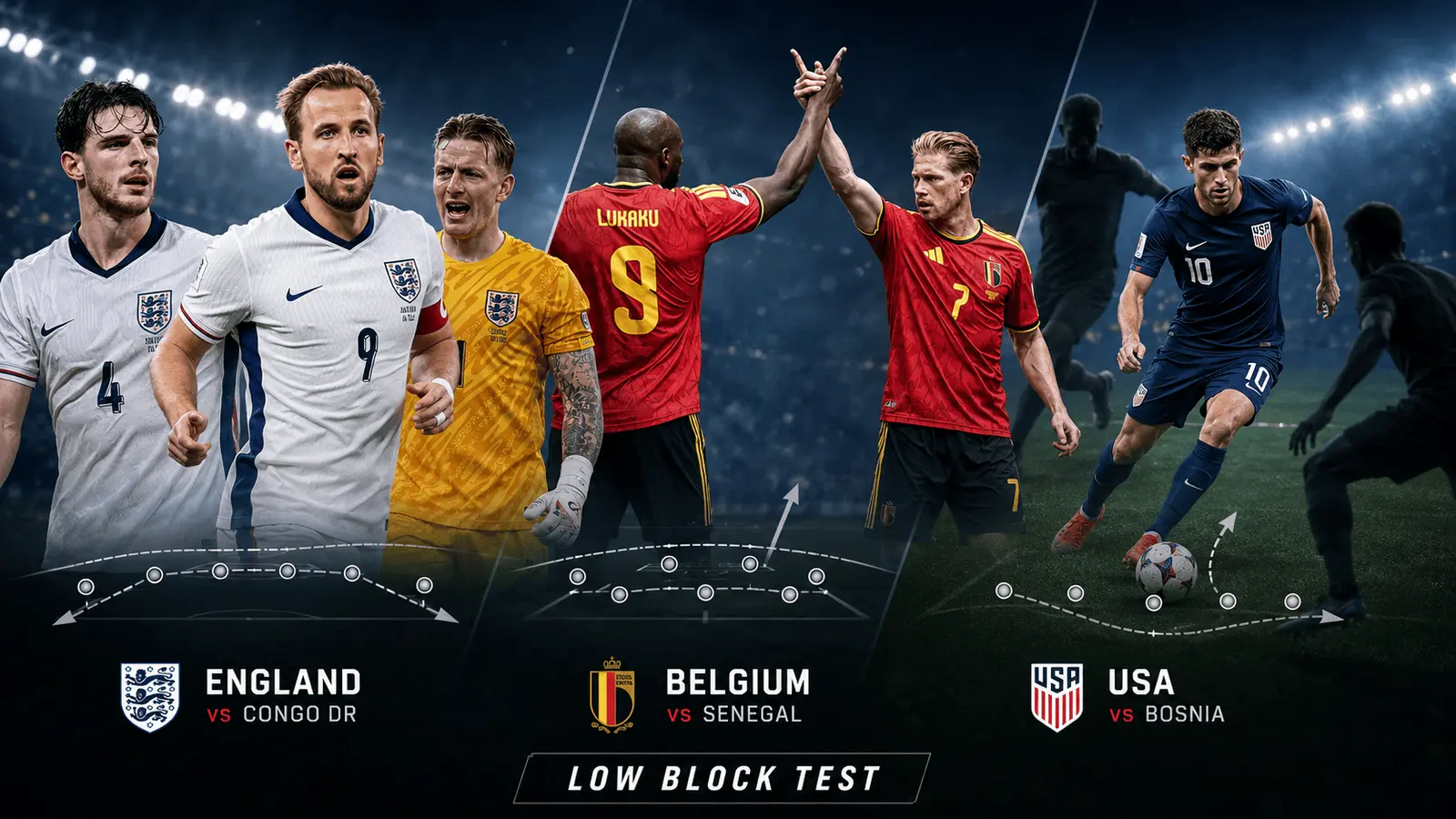World Cup Knockout Preview: England, Belgium and USA Face the Low Block Test Soccer feature image