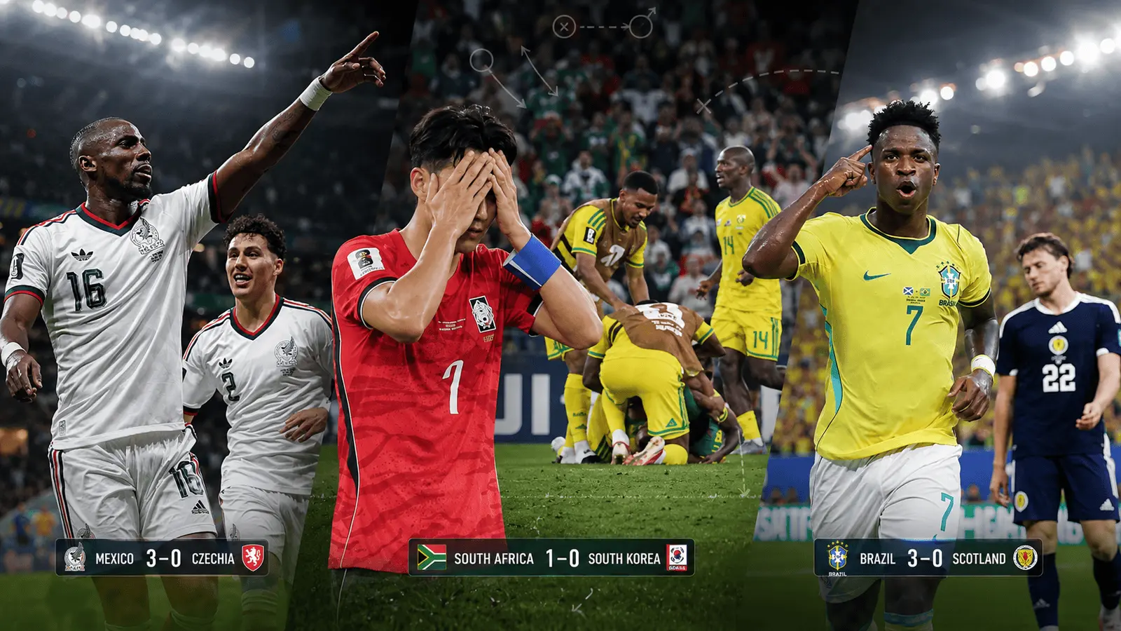 World Cup Trends: South Africa Punish Korea, Mexico Ride the Host Wave and Brazil Build Deep Matrix Soccer feature image